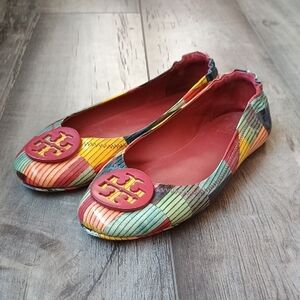 Tory Burch Colorful Patchwork Ballet Flats